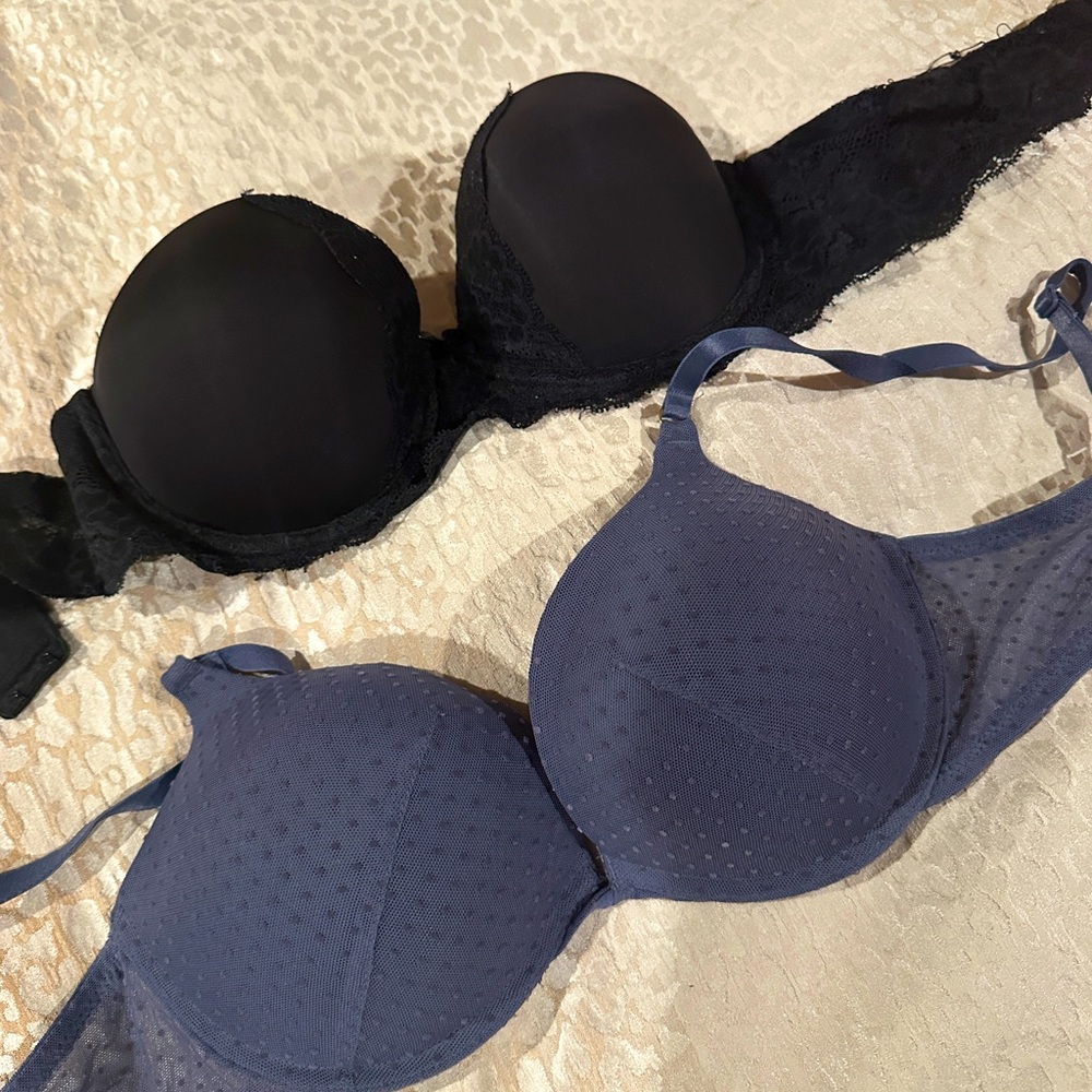 Push Up bras. Good condition. Band on the black one is slightly frayed.